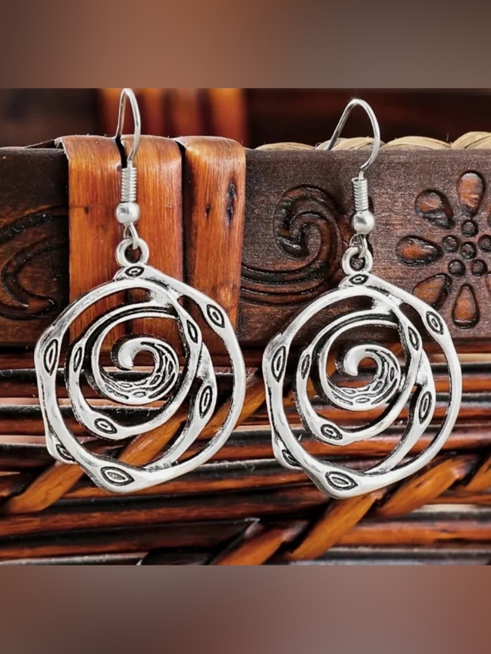 Elegant Silver Swirl Earrings